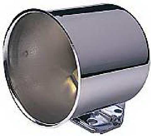Speco 2 5/8 Chrome Steel Gauge Pod + Fitting Kit cup mount holder - 535-01