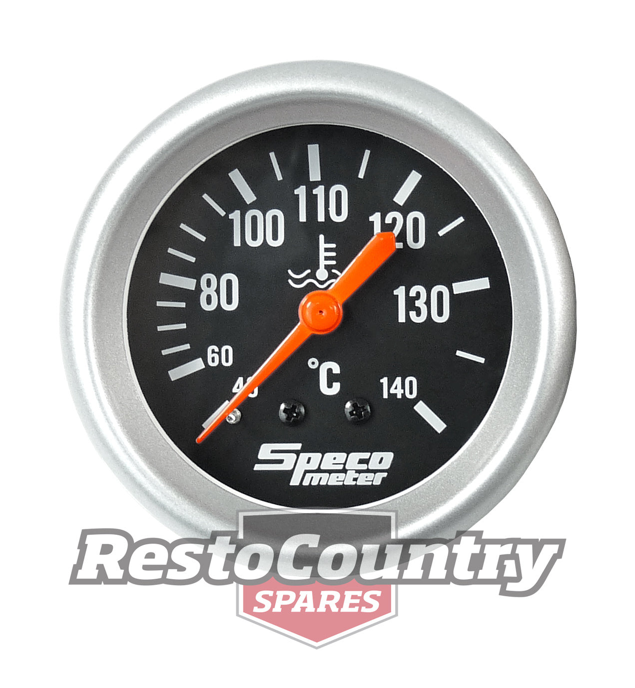 Speco 2 5/8 Mechanical Water Temp Gauge Black Performance Series 40 - 140 - 535-24