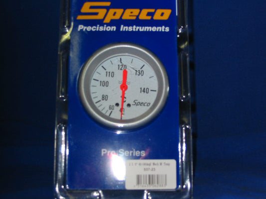 Speco 2 5/8 Mechanical Water Temp Gauge 140 1.8m Capillary Silver Pro Series - 537-23