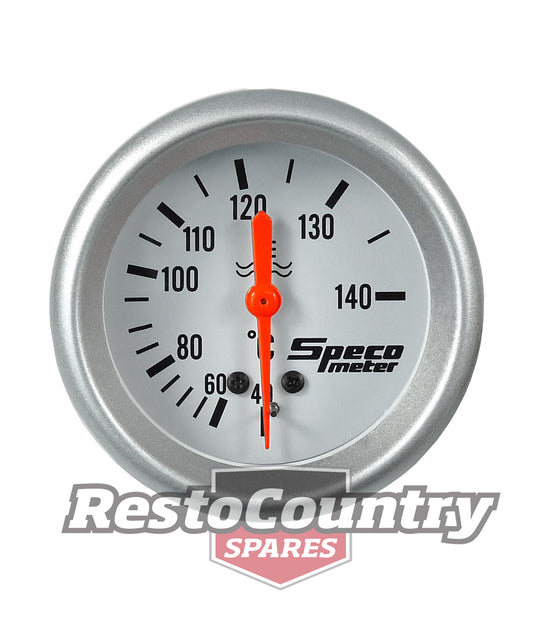 Speco 2 5/8 Mechanical Water Temp Gauge Silver 140 1.8m Capillary +4x Adaptors - 537-23A