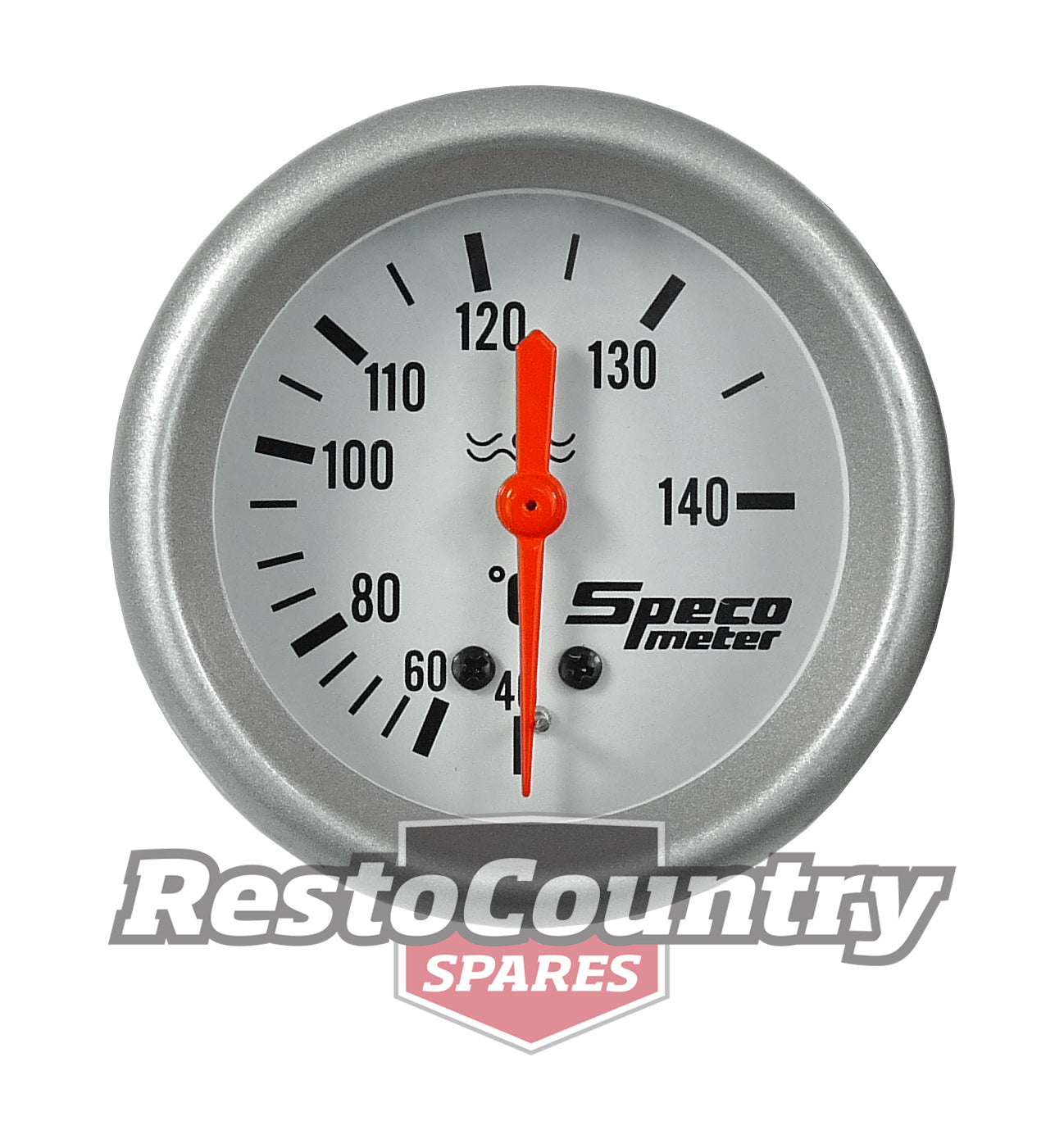 Speco 2 5/8 Mechanical Water Temp Gauge Silver 140d 3.6m Capillary +4x Adapters - 537-24A