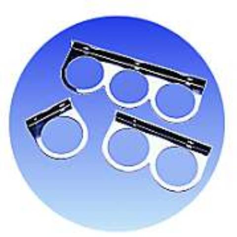 Speco 2 5/8" inch TRIPLE Chrome Gauge Holder Panel Mount pod 3x instrument - 541-10