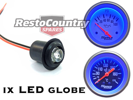 Speco LED Globe +Holder +Loom Assembly BLUE Suit 2" Mechanical. ALL 2 5/8" Gauge - 550-11