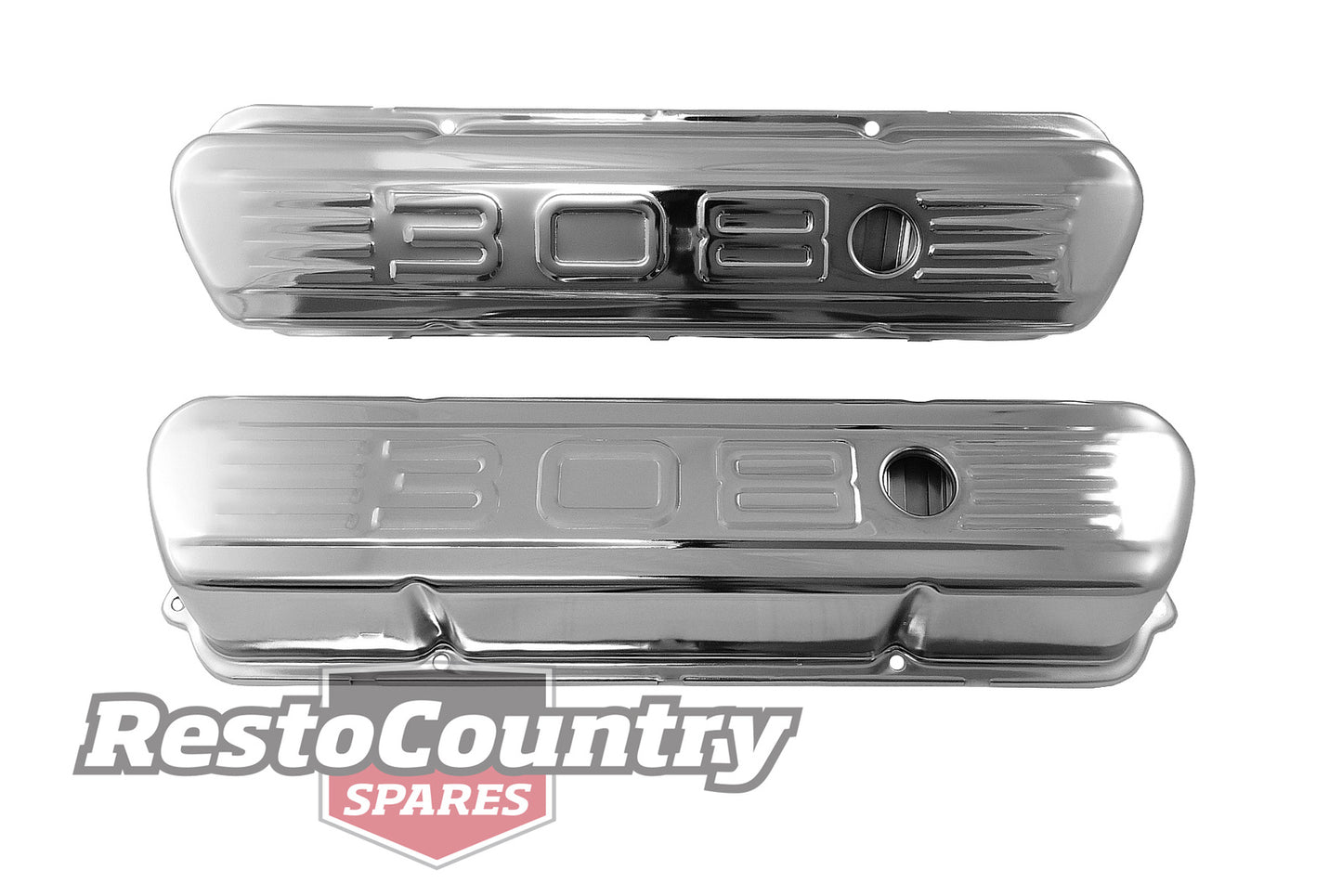 Holden V8 '308' Chrome Rocker Covers Pair x2 Standard Height  5.0 - 551902