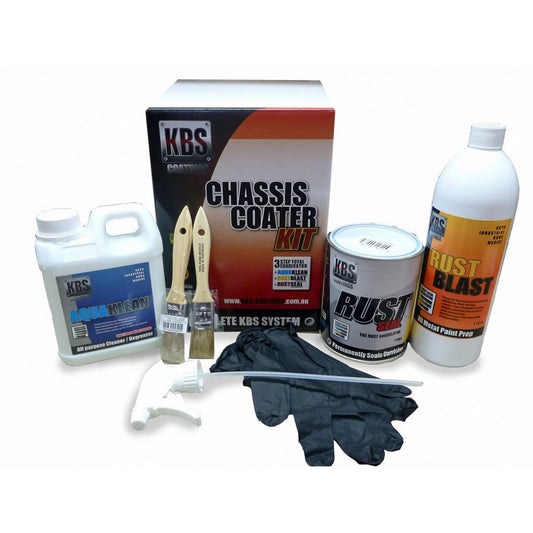 KBS Chassis Coater Kit SILVER Rust Corrosion Prevention Degreaser - 57003