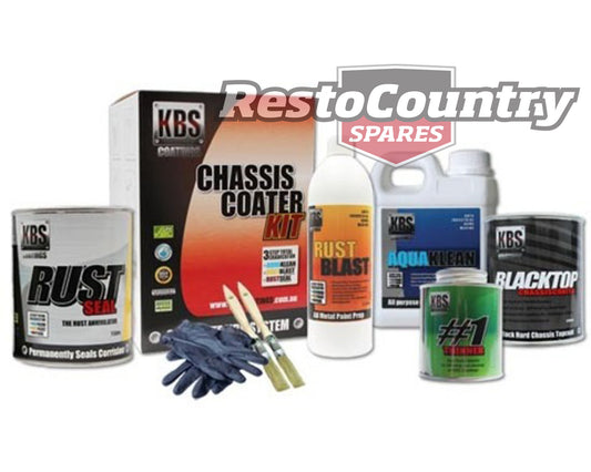 KBS Chassis Coater PRO Kit GLOSS BLACK Rust and Corrosion Prevention Degreaser - 58001
