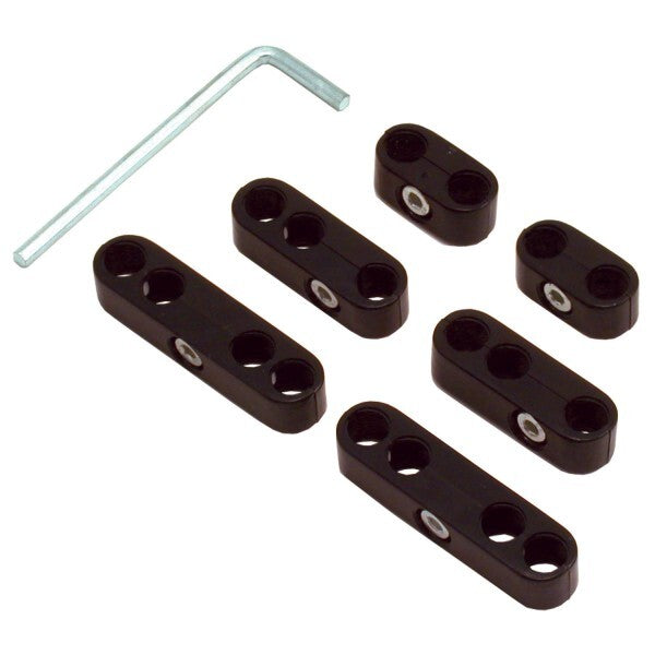 Spark Plug Ignition Lead Wire Separators Pro Style V8 Black set 7+8mm leads - TFI66-193