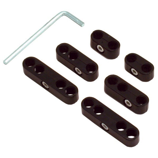 Spark Plug Ignition Lead Wire Separators Pro Style V8 Black set 7+8mm leads - TFI66-193