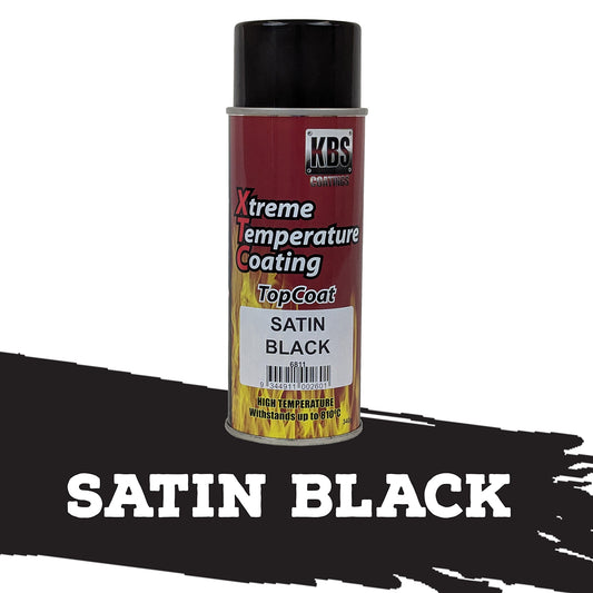 KBS Xtreme Temp Coating Spray 340g SATIN BLACK High Heat Resistant 260°C - 812°C - 6811