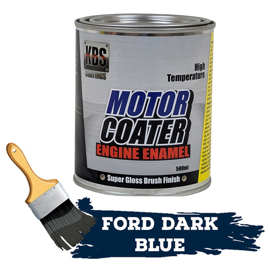 KBS Motor Coater Engine Enamel 500mls FORD DARK BLUE 41-48 High Temp Paint - 69310