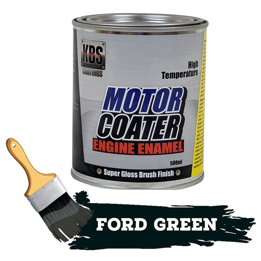 KBS Motor Coater Engine Enamel 500mls FORD GREEN -Model A V8 High Temp Paint - 69313