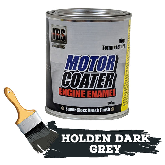 KBS Motor Coater Engine Enamel 500mls HOLDEN DARK GREY High Temperature Paint - 69321