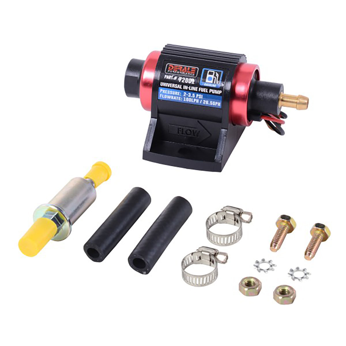 Derale Universal Inline Fuel Pump Kit (100LPH 2-3.5psi) - 72001