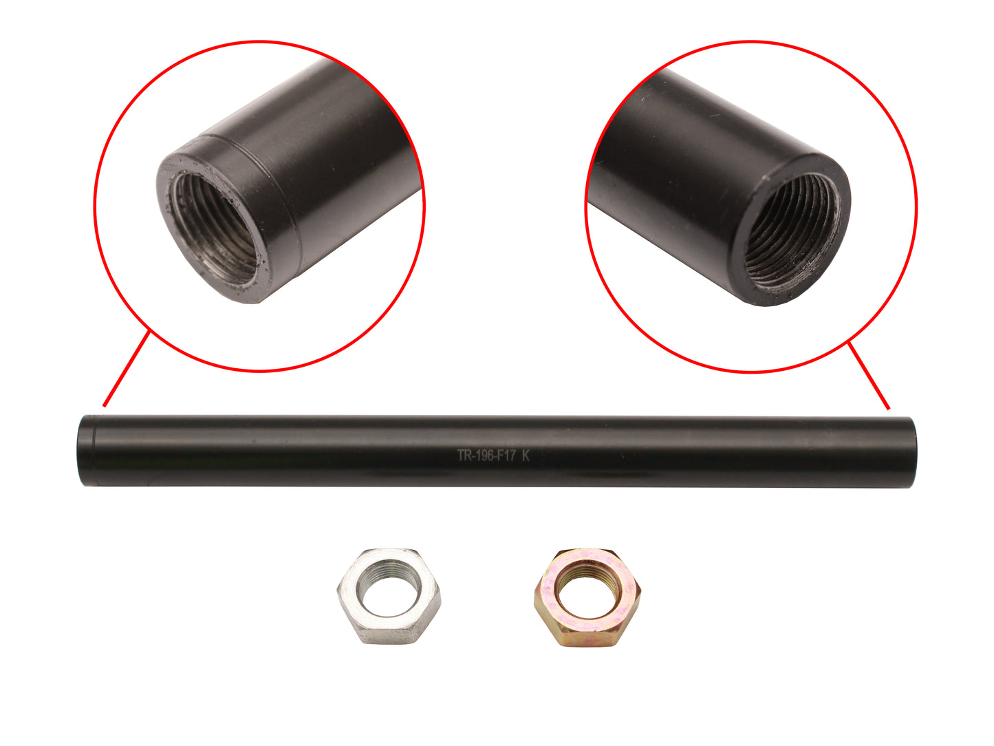 Tie Rod Steering Adjuster Tube & Nuts Holden HK HT HG - 7432329
