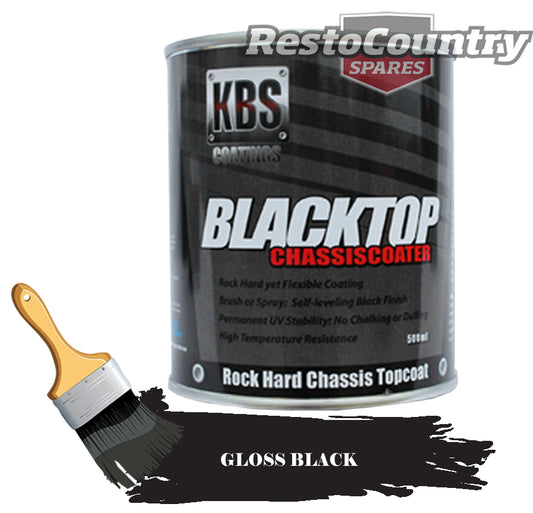 KBS Chassis Coater BlackTop 500mls GLOSS BLACK Car Truck paint rust - 8301