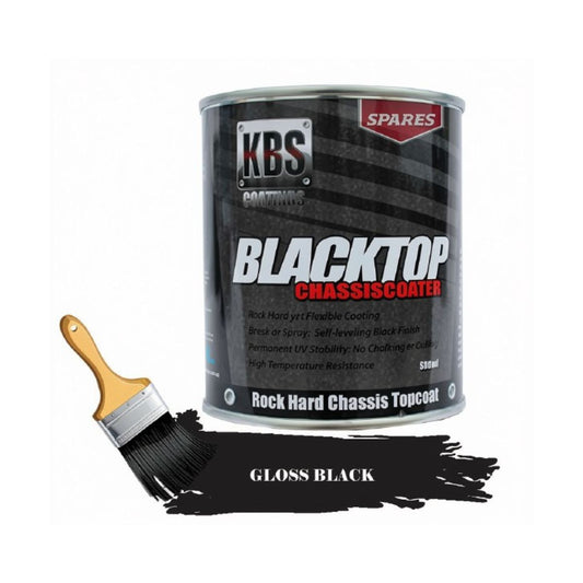 KBS Chassis Coater BlackTop 500mls GLOSS BLACK Car Truck paint rust - 8301