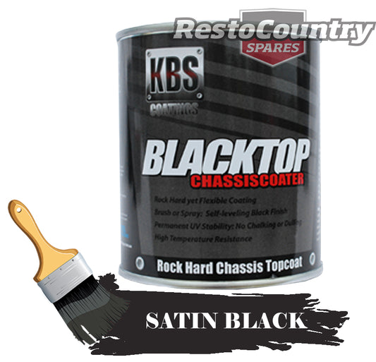 KBS Chassis Coater BlackTop One 1 Litre SATIN BLACK Car Truck paint rust - 8402