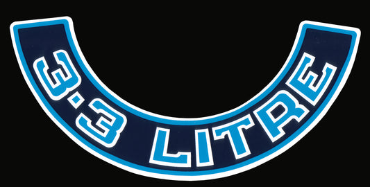 Air Cleaner Decal ‘3.3 Litre’ (Blue) Holden VC VH WB - 92004628