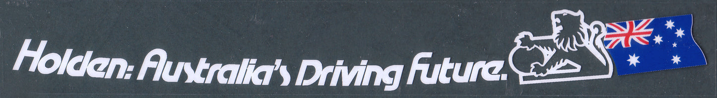 Rear Window Decal ‘Australia's Driving Future’ Holden WB VC VH VK VL VN JE JD Sedan - 92024432