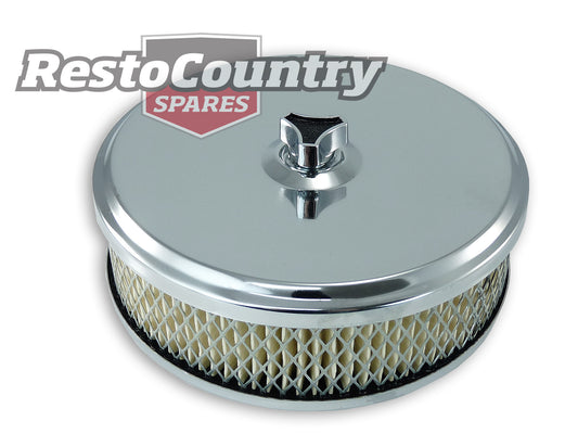 Speco Chrome Air Cleaner Filter 6 3/8" O.D x 2 5/16" neck universal + Stromberg - A6256