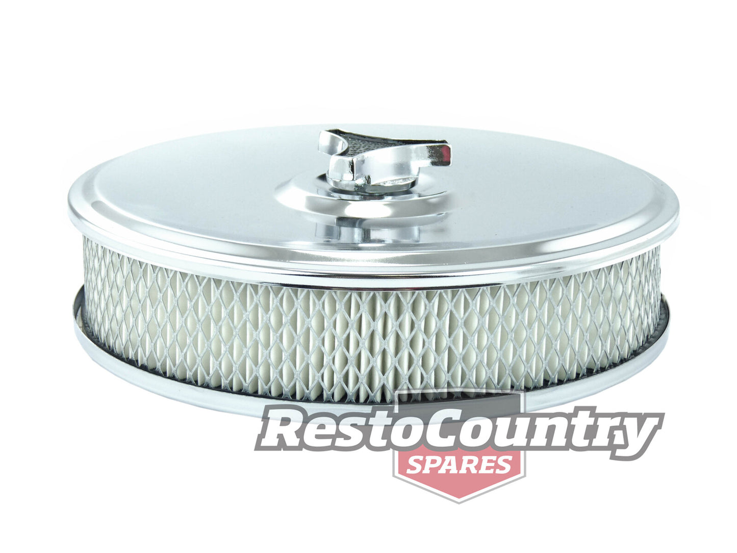 Speco Chrome Air Cleaner Filter 9" O.D x 2 5/16" neck. universal+ Stromberg fuel - A9256