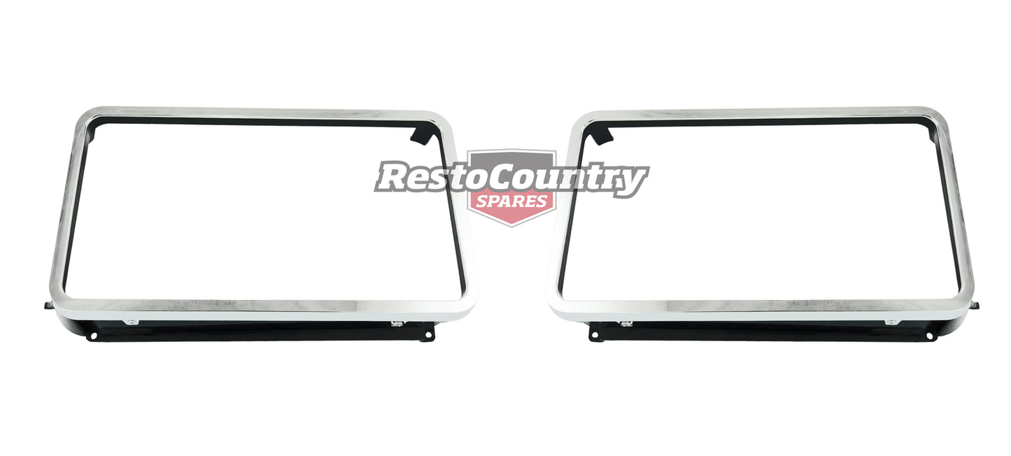 Suit Ford Headlight Surround PAIR XC Black / Chrome Falcon Fairlane Fairmont rim - APP060