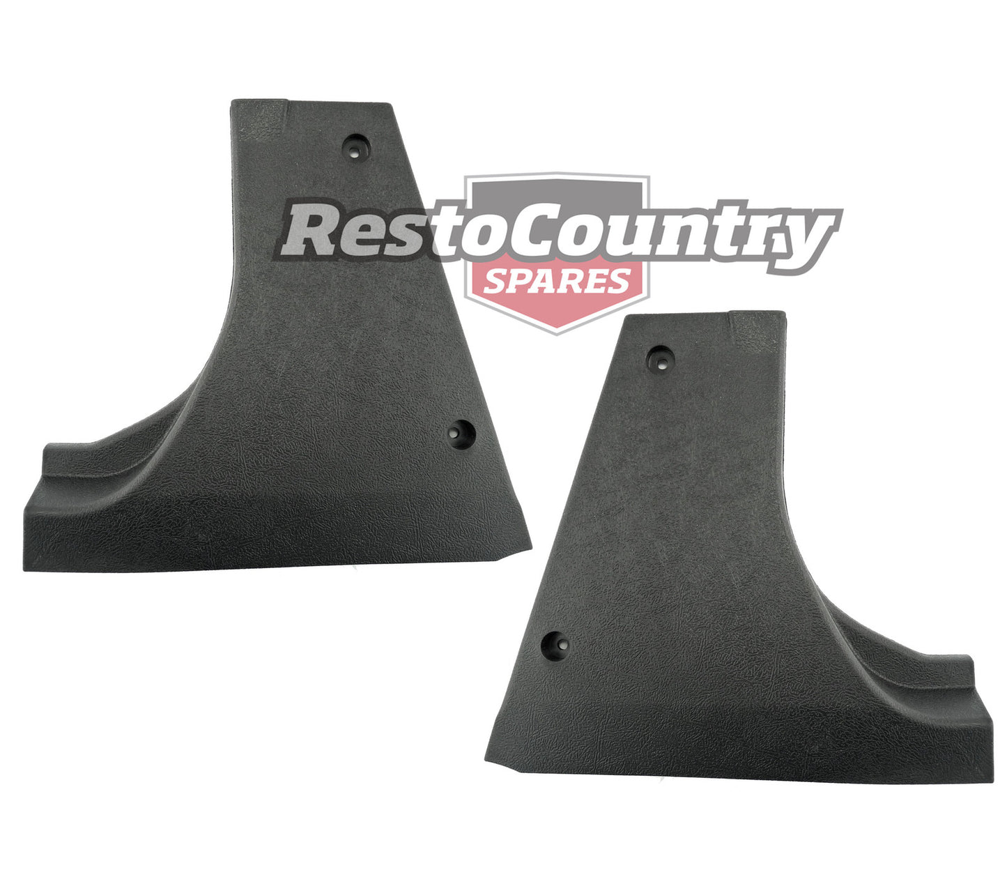 Ford Interior Dog Leg Trims PAIR Black XA XB Coupe CORRECT Grain plastic panel - APP077