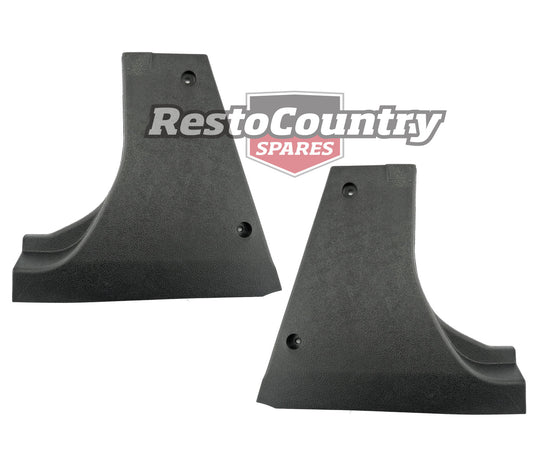 Ford Interior Dog Leg Trims PAIR Black XA XB Coupe CORRECT Grain plastic panel - APP077