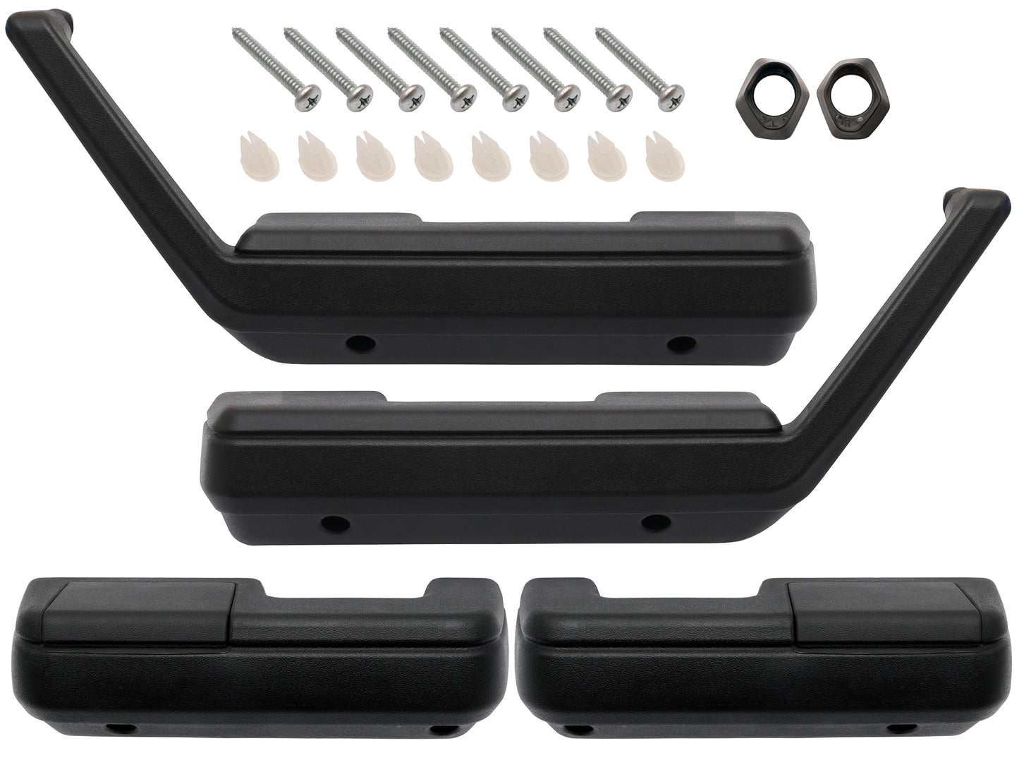 Door Armrest Kit (Front & Rear / Black) Holden VB VC VH VK VL Commodore SL/E Calais - ARKVBSB4
