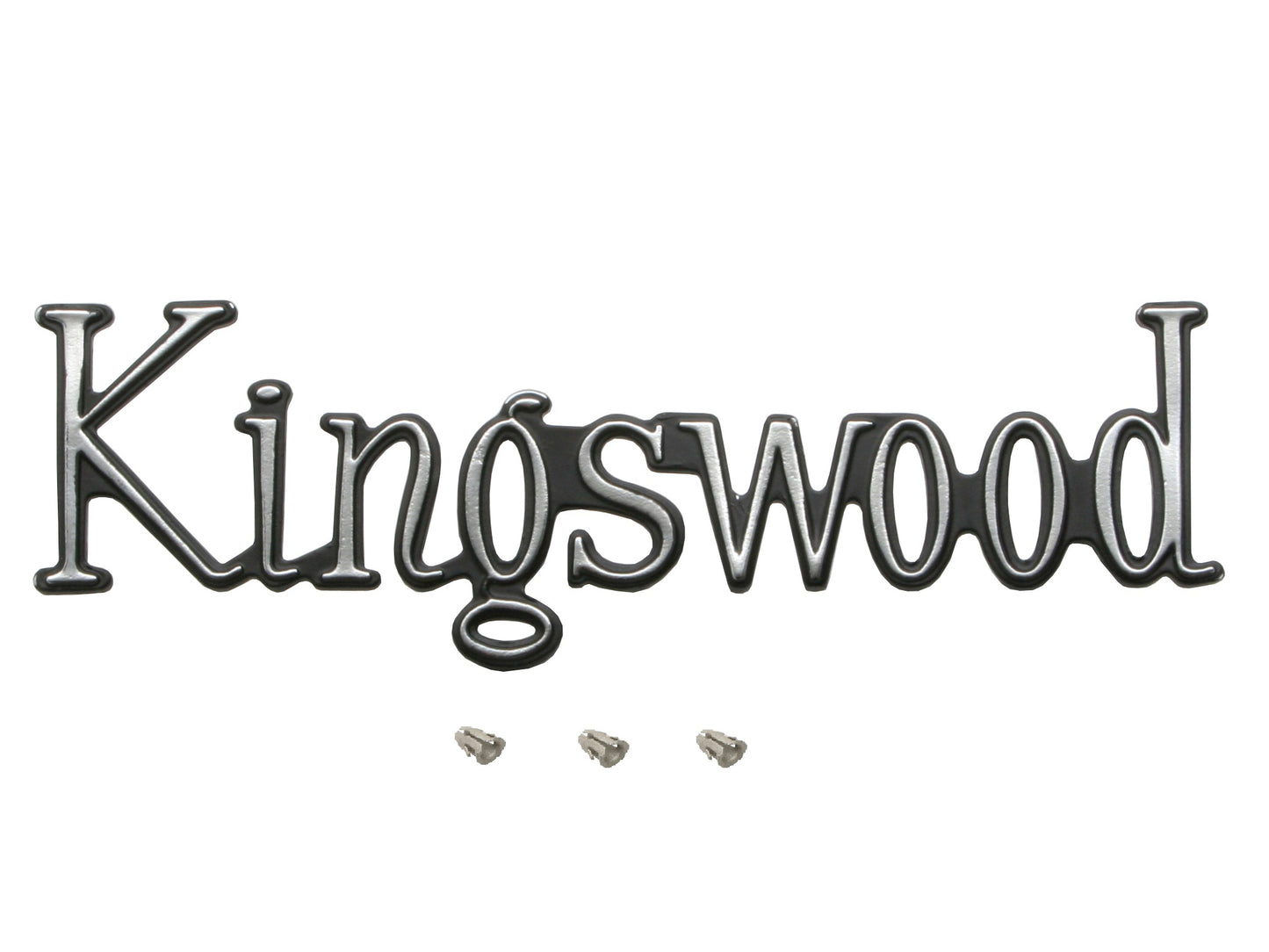 Holden - KINGSWOOD - Badge Boot /Guard /Tailgate x1 HQ HJ Chrome Alloy Die-Cast - B1007