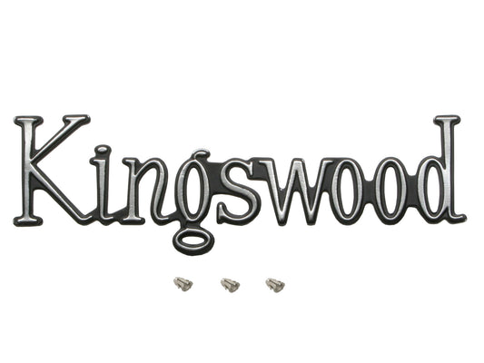 Holden - KINGSWOOD - Badge Boot /Guard /Tailgate x1 HQ HJ Chrome Alloy Die-Cast - B1007