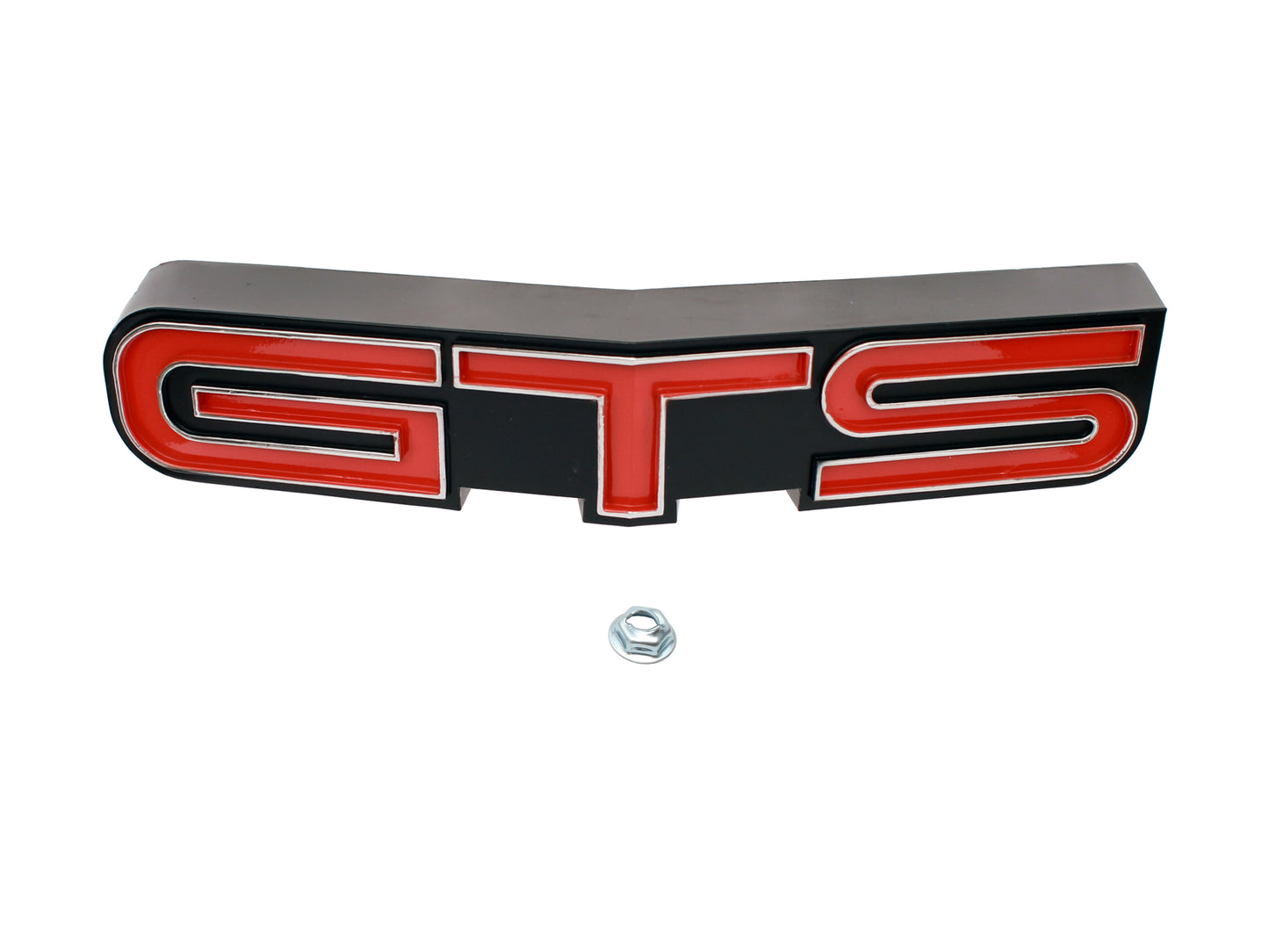 Holden HQ GTS Metal Grille Emblem Badge Alloy die cast chrome/red finish - B1010