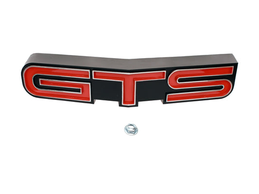 Holden HQ GTS Metal Grille Emblem Badge Alloy die cast chrome/red finish - B1010