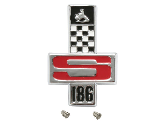 "Holden "186s" Badge x1 HR HG GTS 6Cyl Fender or Boot trunk guard emblem flag - B1040"