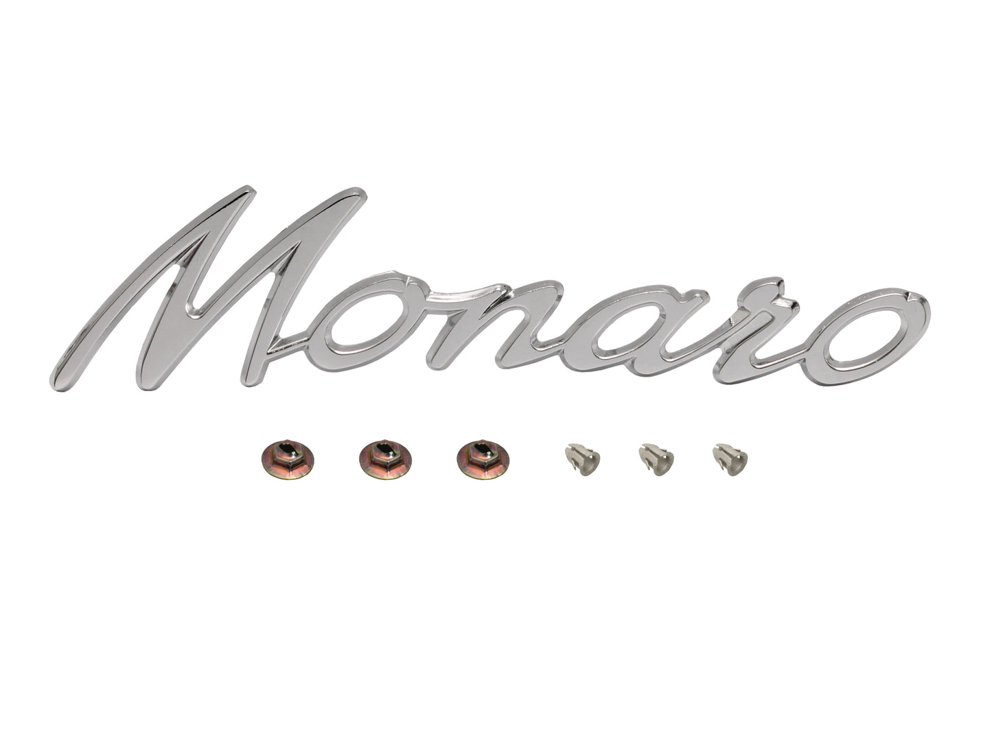 Holden - MONARO -Badge Chrome  + Clips HK HT HG gts emblem logo - B1046A