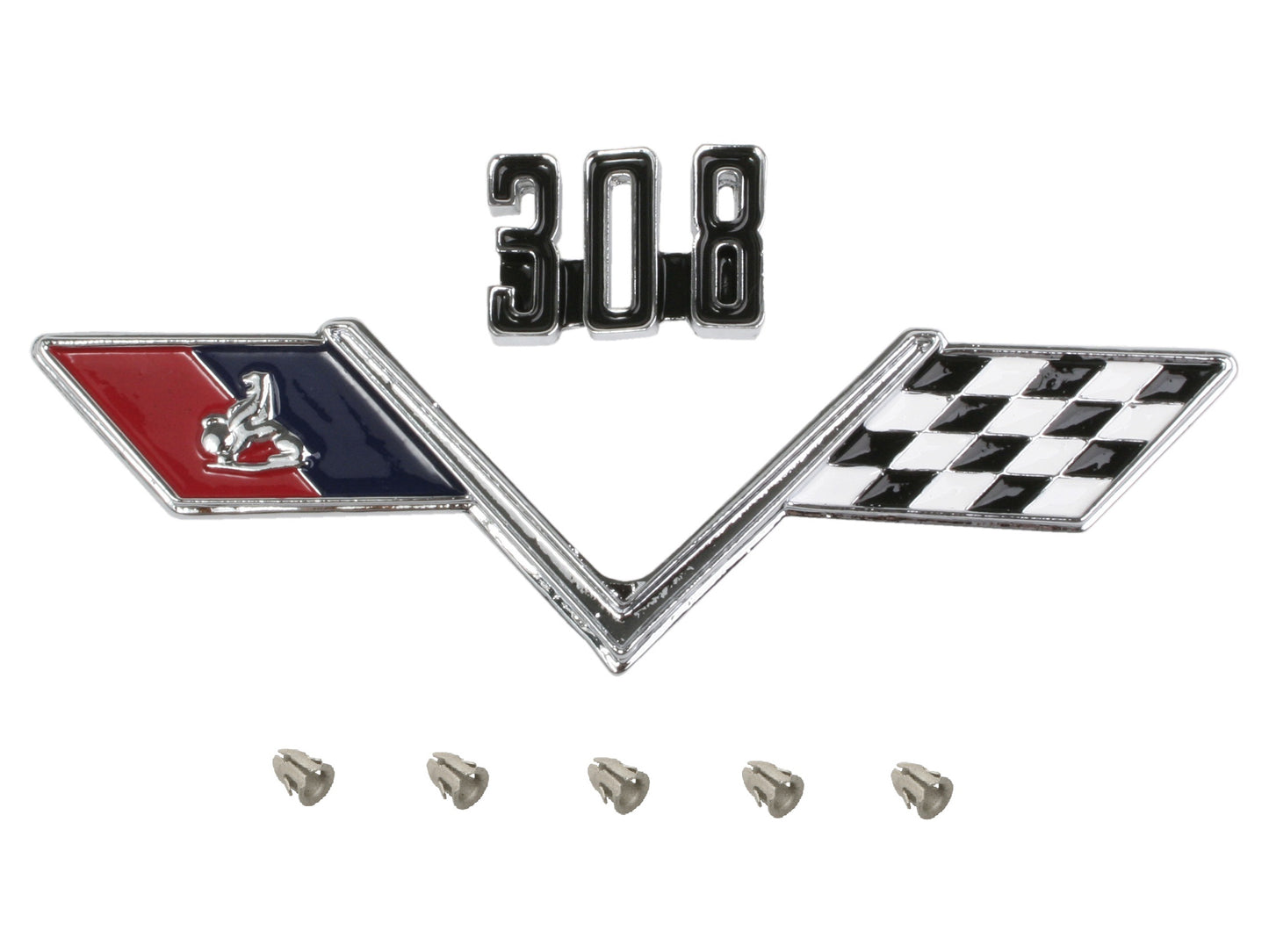 Holden HT HG Emblem / Badge - 308 - +Flags +Clips V8 Monaro GTS Sedan Coupe - B1090