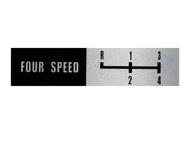 Holden 4 Speed Console Lid Badge HQ HJ Torana LH LX 4sp shift pattern - B1105