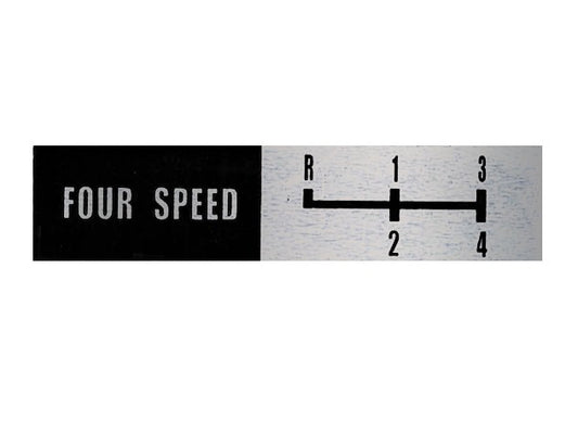 Holden 4 Speed Console Lid Badge HQ HJ Torana LH LX 4sp shift pattern - B1105
