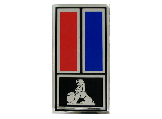 Holden Centre Console Insert Lion Badge HK GTS Red / Blue decal sticker emblem - B1278