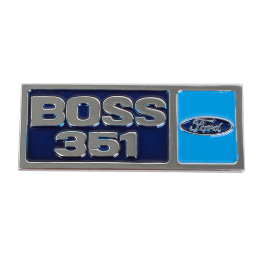 Ford Chrome "Boss 351" Badge Plaque Suit Alloy Rocker Cover XW XY XA XB XC V8  B2006