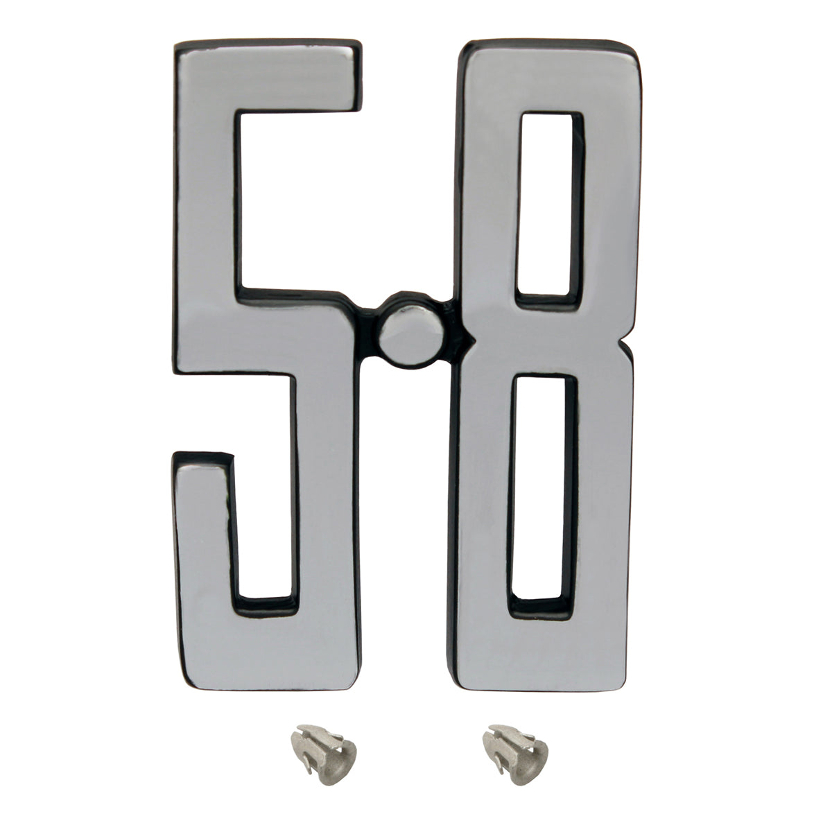 Ford 5.8 ltr litre Silver / Chrome Guard Badge x1 XC ZH Falcon Fairlane – B2023