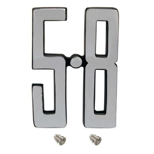 Ford 5.8 ltr litre Silver / Chrome Guard Badge x1 XC ZH Falcon Fairlane – B2023