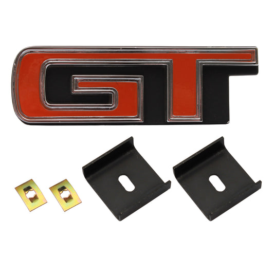 Ford XA "GT" Grille Badge + Fitting Clips Falcon Emblem - B2026