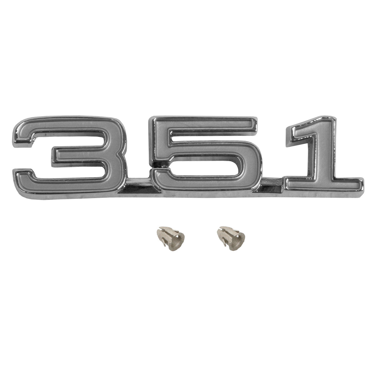 Ford Chrome "351" Fender / Guard Badge x1 ZC ZD Fairlane  B2030