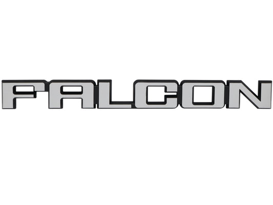 Ford "FALCON" XD XE XF Boot or Tailgate Badge Brushed Chrome  B2054