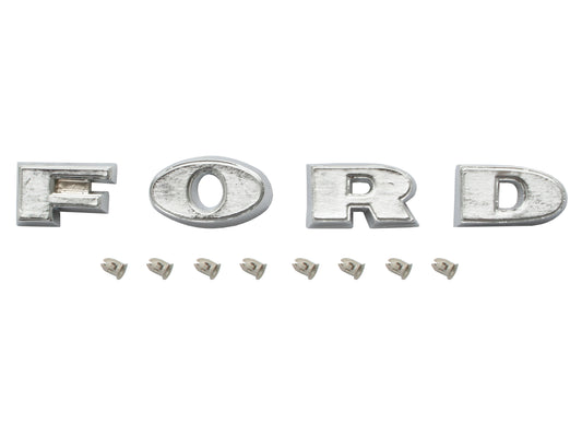 Ford Bonnet Badge Letter Set + Clips F O R D  XK XL XM XP – B2097
