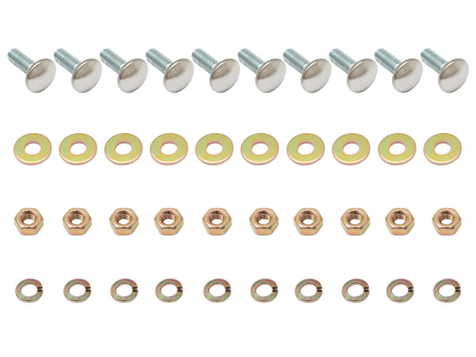 Holden Rear Bumper Bar Bolt Kit x10 HK HT HG Sedan Wagon Monaro dome nut washer - BB1006G