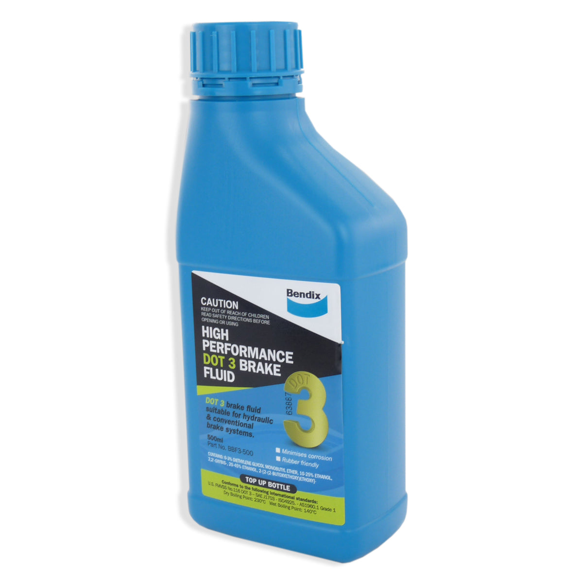 Bendix High Performance DOT 3 Brake Fluid 500ml - BBF3-500ML