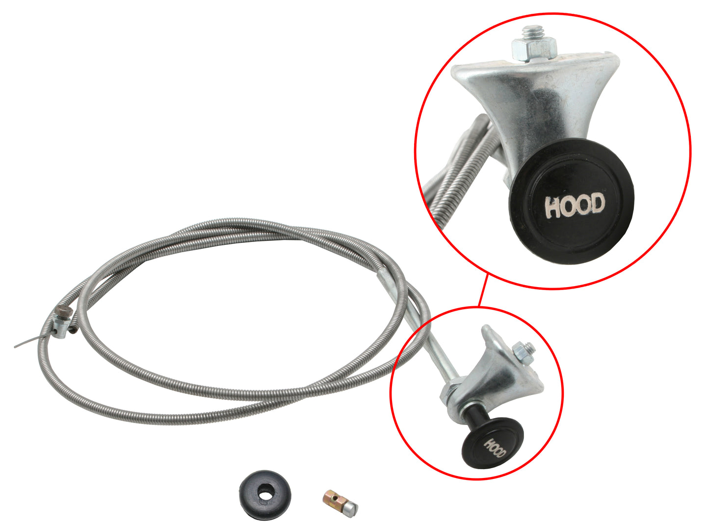 Holden Bonnet Cable + Bracket Kit 48-215 FX FJ hood release line handle - BC1003