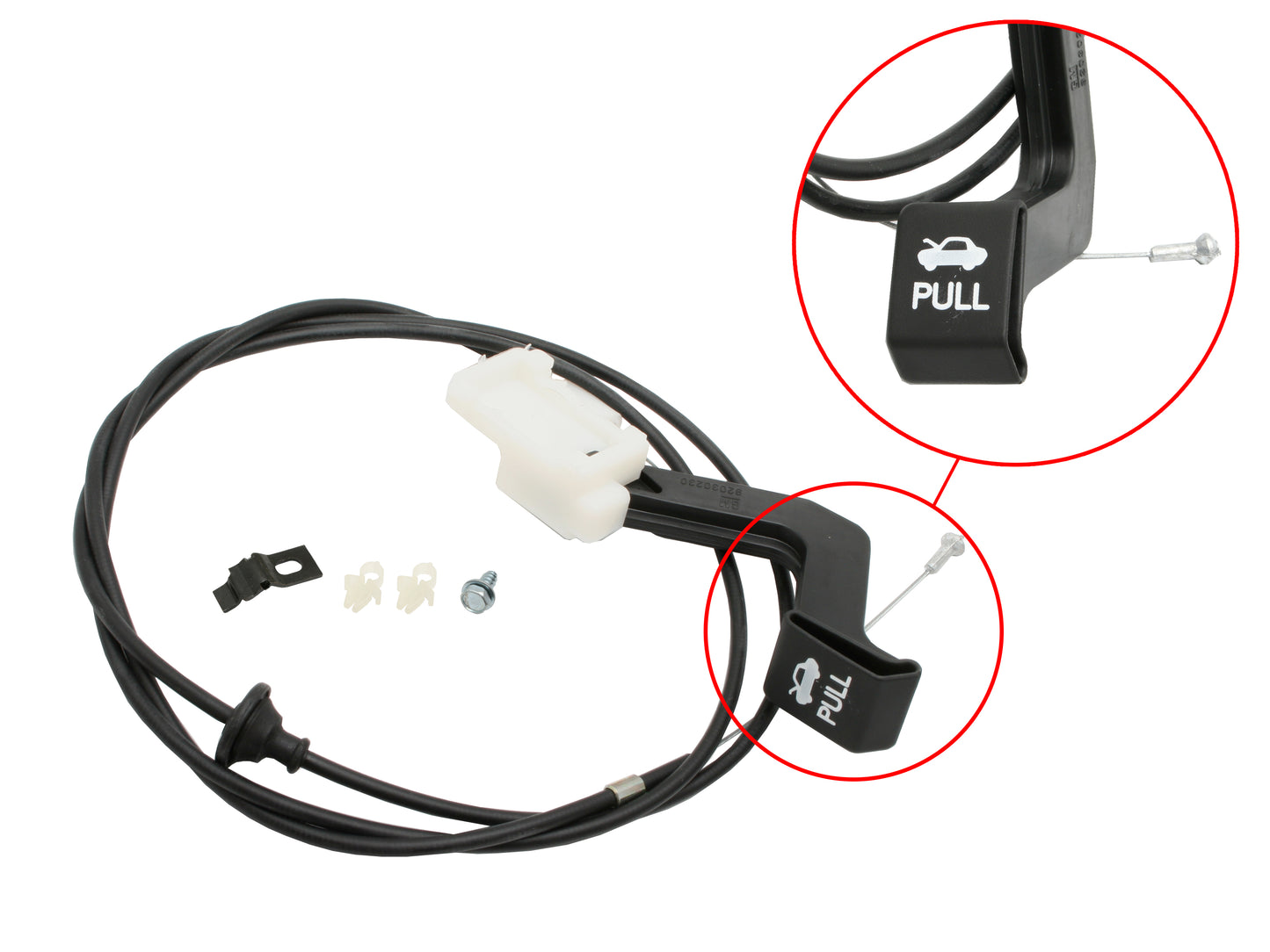 Holden Commodore Bonnet Cable + Fitting Kit VN VP VQ VR VS handle release - BC1010